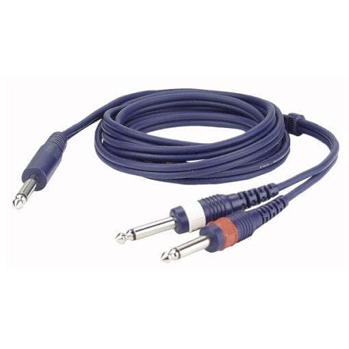DAP kabel, Jack mono – 2 x Jack mono, 3 meter Kabels en aansluitingen J&H licht en geluid