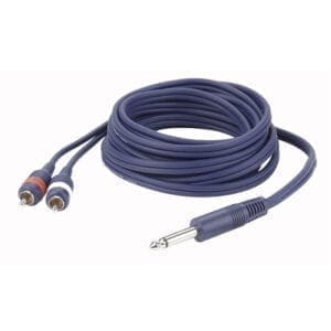 DAP kabel, Jack mono – 2 x RCA (tulp), 3 meter Kabels en aansluitingen J&H licht en geluid