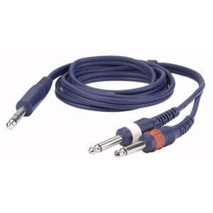 DAP kabel, Jack stereo- 2 x Jack mono, 3 meter Kabels en aansluitingen J&H licht en geluid