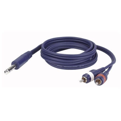 DAP kabel, Jack stereo – 2 x RCA (tulp), 150cm Kabels en aansluitingen J&H licht en geluid