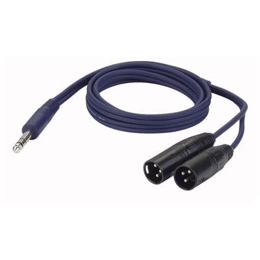 DAP kabel, Stereo Jack – 2 x XLR Male, 150cm Kabels en aansluitingen J&H licht en geluid