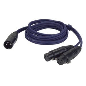 DAP kabel, XLR Male – 2 XLR Female, 150cm Kabels en aansluitingen J&H licht en geluid