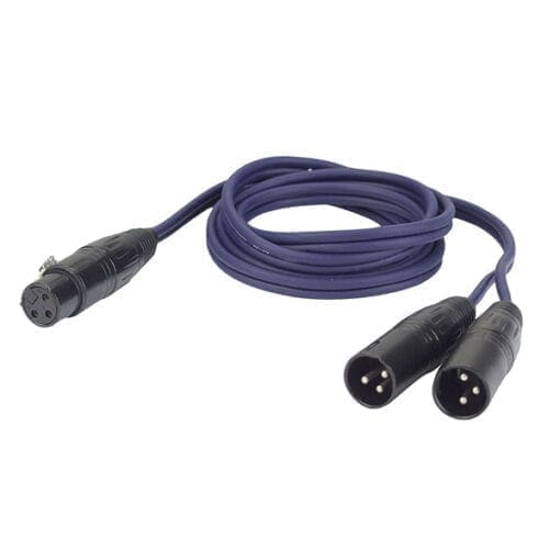 DAP kabel, XLR Female – 2 XLR Male, 150cm Kabels en aansluitingen J&H licht en geluid