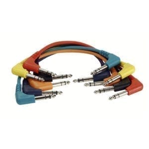 DAP Patch kabel, symmetrisch, haakse connectoren, set van 6 kleuren, 30 cm Kabels en aansluitingen J&H licht en geluid