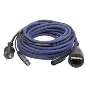 DAP Audio Power/Signaal kabel Schuko male – Schuko female & XLR female – XLR male, 20 meter Gecombineerde stroom- en audiosignaalkabels J&H licht en geluid