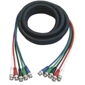 DAP Kabel, 5 x BNC – 5 x BNC, 6 mm, 3 meter AV-kabels J&H licht en geluid