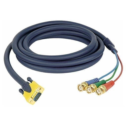 DAP VGA naar 3 x BNC kabel, 3 meter _Uit assortiment J&H licht en geluid