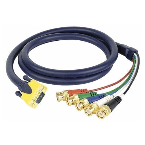DAP VGA naar 5 x BNC kabel, 1,5 meter _Uit assortiment J&H licht en geluid