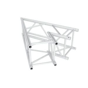 Milos Corner 45° Heavy Duty Podium en rigging J&H licht en geluid