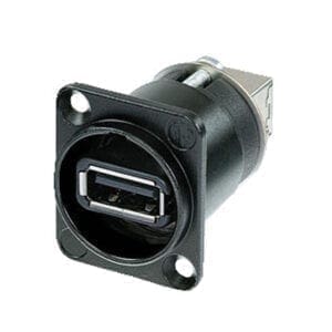 Neutrik NAUSB-B USB Chassis, D-size, Zwart Aansluitingen en connectoren J&H licht en geluid