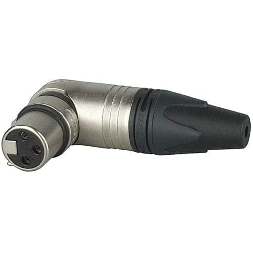 Neutrik 90° 3-pins XLR female connector (nikkel) Aansluitingen en connectoren J&H licht en geluid
