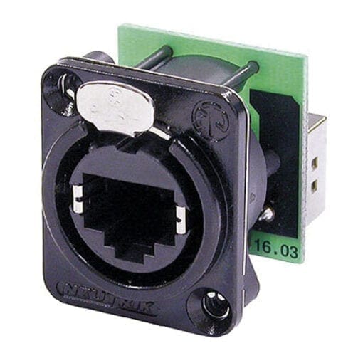 Neutrik Ethercon D-size chassis (zwart) Aansluitingen en connectoren J&H licht en geluid