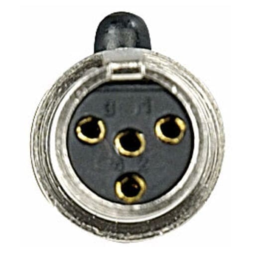 DAP N-CON Mini XLR Plug, 4 polig, nikkel, female, zwart eindkapje Aansluitingen en connectoren J&H licht en geluid 3