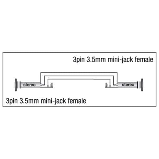 DAP Xcaliber miniJack female – miniJack female stereo adapter Adapters J&H licht en geluid 2