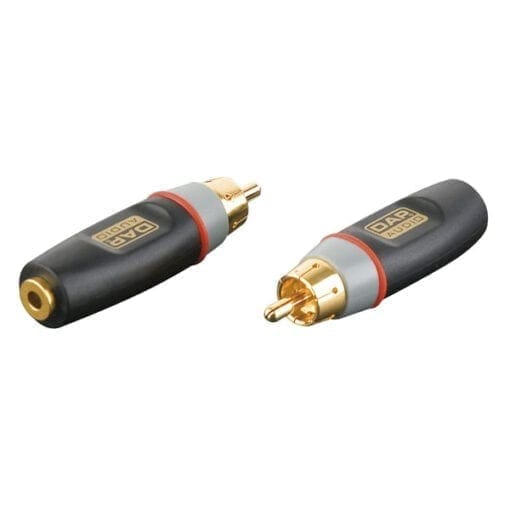 DAP Xcaliber RCA (tulp) male – miniJack female adapter Adapters J&H licht en geluid