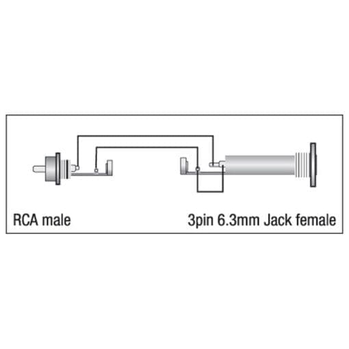 DAP Xcaliber RCA (tulp) male – Jack female adapter Adapters J&H licht en geluid 2