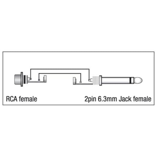DAP Xcaliber RCA (tulp) female – Jack male mono adapter Adapters J&H licht en geluid 2