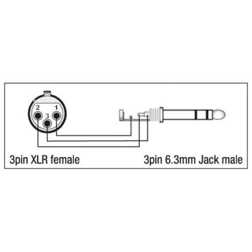 DAP Xcaliber XLR female – Jack male stereo adapter Adapters J&H licht en geluid 2