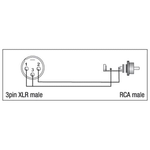 DAP Xcaliber XLR male – RCA (tulp) male Adapters J&H licht en geluid 2