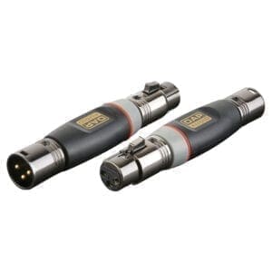 DAP Xcaliber XLR male – XLR female adapter met fase verandering (pin 2+3) Adapters J&H licht en geluid