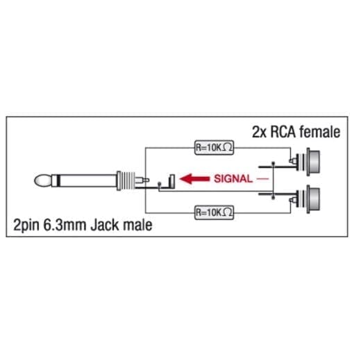 DAP Xcaliber 2 RCA (tulp) female – Jack male adapter Adapters J&H licht en geluid 2