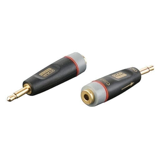 DAP Xcaliber miniJack female stereo – miniJack male mono adapter Adapters J&H licht en geluid