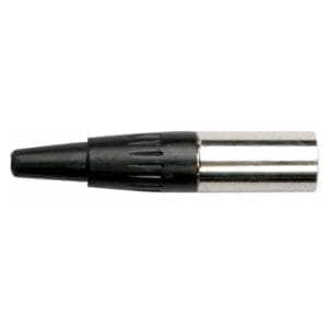 DAP N-CON Mini XLR Plug, 4 polig, nikkel, male, zwart eindkapje Aansluitingen en connectoren J&H licht en geluid