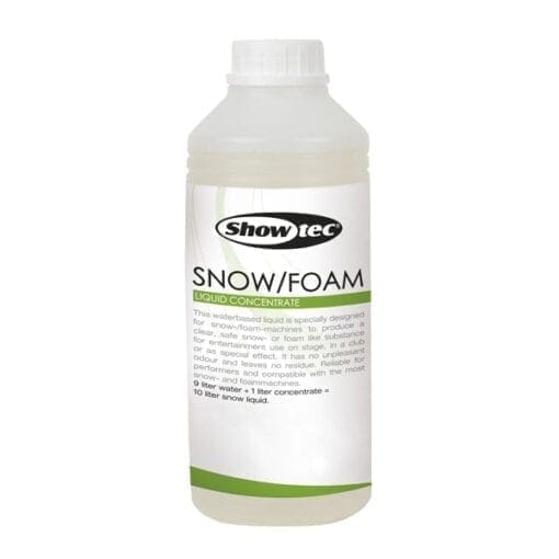 Showtec Snow/Foam Liquid 1 liter FX-verbruiksartikelen J&H licht en geluid