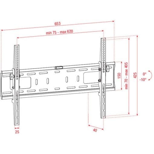 Showgear PLB3770 TV Wall Mount Audiovisueel J&H licht en geluid 2