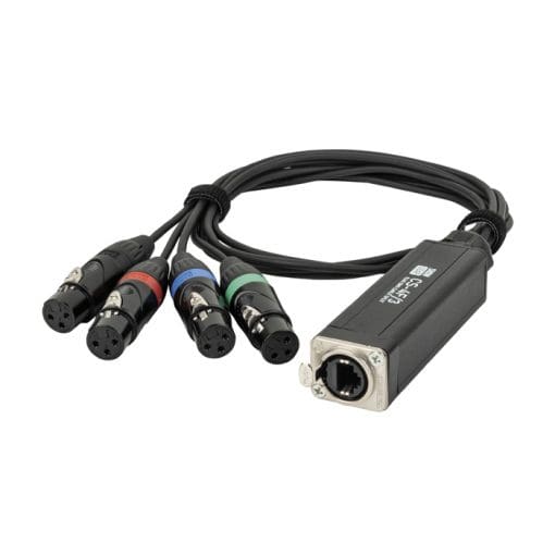 Showgear CS-4F/3 – 4-channel DMX shuttle snake via network cable Adapters J&H licht en geluid