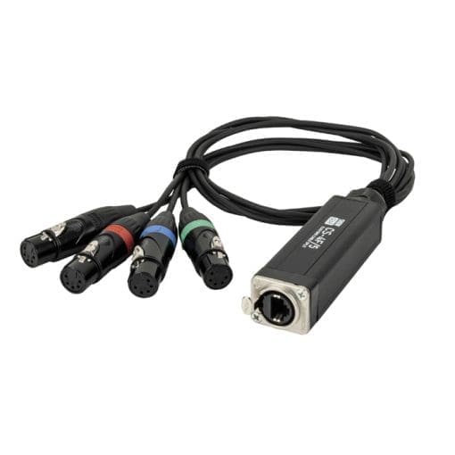 Showgear CS-4F/5 – 4-channel DMX shuttle snake via network cable Adapters J&H licht en geluid