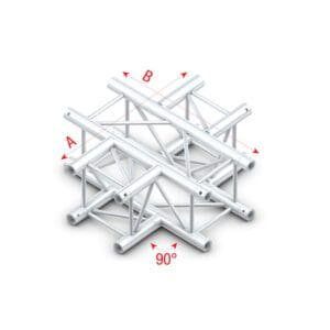 Milos Pro-30 Square F Truss – T-Cross 3-way – 50 cm Podium en rigging J&H licht en geluid