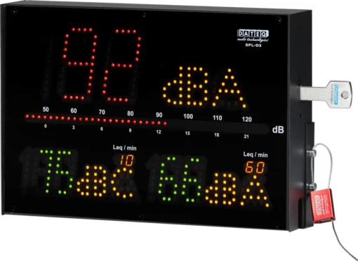 Dateq SPL-D3 Display geluidsdruk meter Audiotools J&H licht en geluid