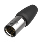 DAP N-CON Mini XLR Plug, 4 polig, nikkel, female, zwart eindkapje Aansluitingen en connectoren J&H licht en geluid 7