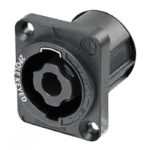 DAP N-CON Mini XLR Plug, 4 polig, nikkel, female, zwart eindkapje Aansluitingen en connectoren J&H licht en geluid