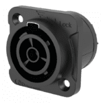 DAP N-CON Mini XLR Plug, 4 polig, nikkel, female, zwart eindkapje Aansluitingen en connectoren J&H licht en geluid 5